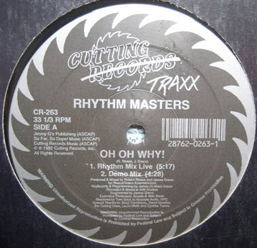 Rhythm Masters - Oh Oh Why! Vinyl Vinly Record
