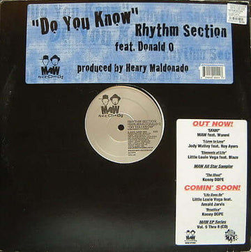 Rhythm Section Featuring Donald O - Do You Know Vinyl Vinly Record