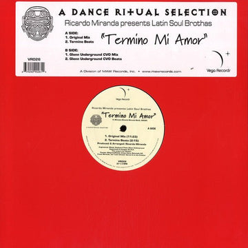 Ricardo Miranda Presents Latin Soul Brothas - Termino Mi Amor Vinyl Vinly Record