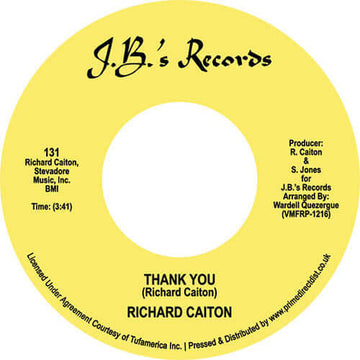 Richard Caiton - Thank You / Where Is The Love Vinyl Vinly Record