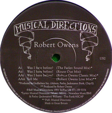 Robert Owens - Was I Here Before? Vinyl Vinly Record