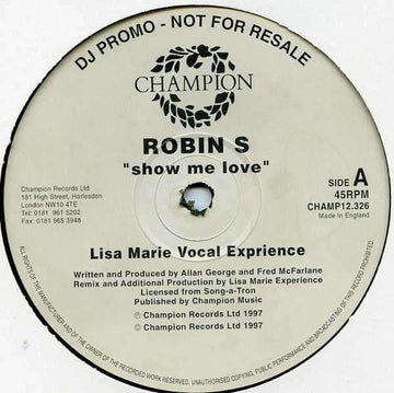 Robin S. - Show Me Love Vinyl Vinly Record