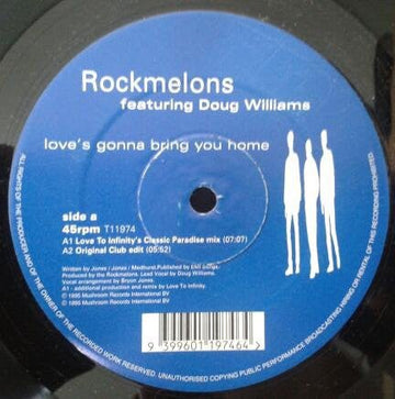 Rockmelons Featuring Doug Williams - Love's Gonna Bring You Home Vinyl Vinly Record