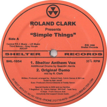 Roland Clark - Simple Things Vinyl Vinly Record