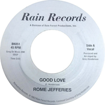 Rome Jefferies - Good Love Vinyl Vinly Record