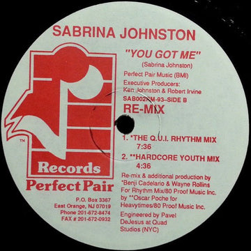 Sabrina Johnston - You Got Me (Remix) Vinyl Vinly Record