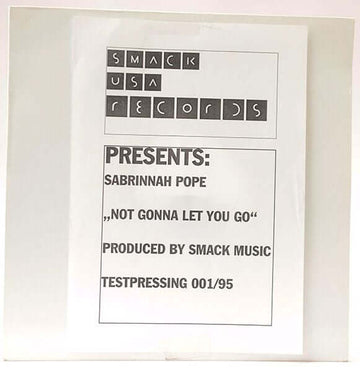 Sabrynaah Pope - Not Gonna Let You Go Vinyl Vinly Record