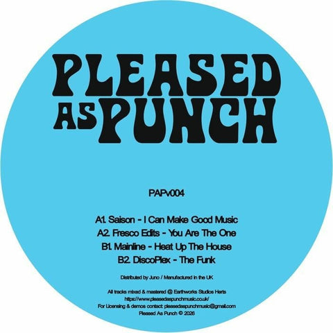 Saison / Fresco Edits / Mainline / Discoplex - PAPV 004 Vinyl - Vinyl Record