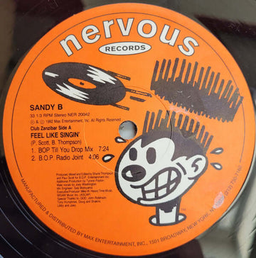 Sandy B - Feel Like Singin' Vinyl Vinly Record