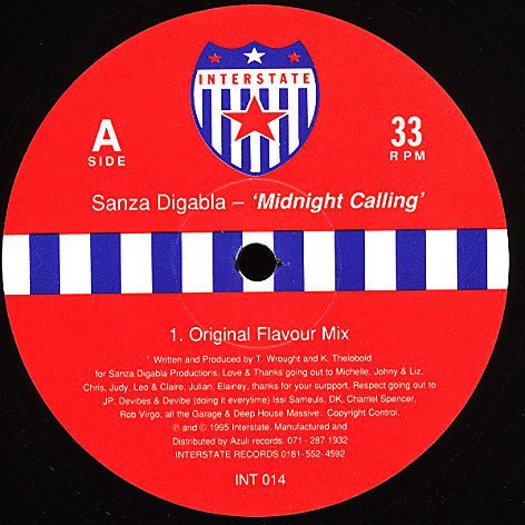 Sanza Digabla - Midnight Calling Vinyl