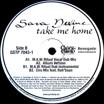 Sara Devine - Take Me Home Vinyl Vinly Record
