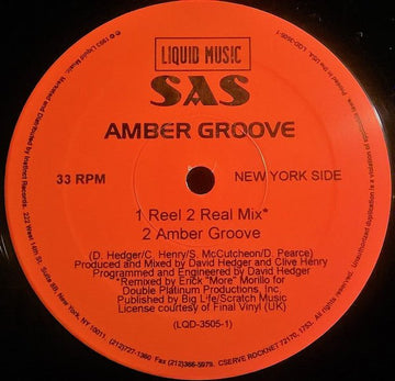 SAS - Amber Groove Vinyl Vinly Record