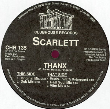 Scarlett - Thanx Vinyl Vinly Record