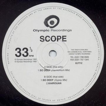 Scope - So Deep Vinyl Vinly Record