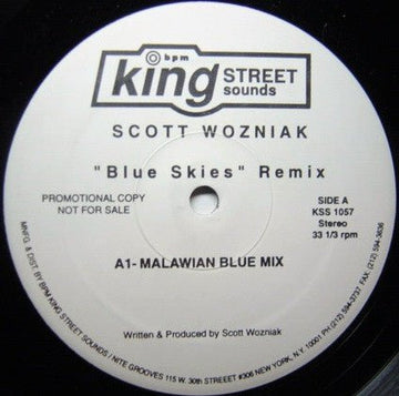 Scott Wozniak - Blue Skies (Remix) Vinyl Vinly Record