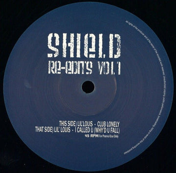 Shield - Re - Edits Vol.1 Vinyl Vinly Record