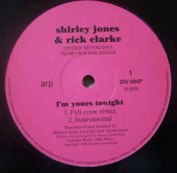 Shirley Jones & Rick Clarke - I'm Yours Tonight Vinyl Vinly Record