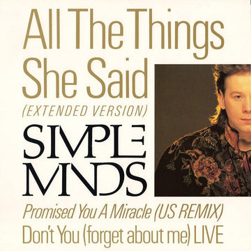 Simple Minds - All The Things She Said (Extended Version) Vinyl Vinly Record
