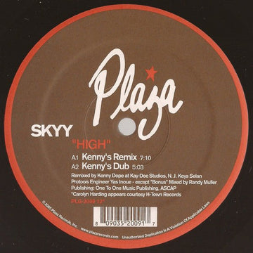 Skyy - High (Kenny Dope Remixes) Vinyl Vinly Record