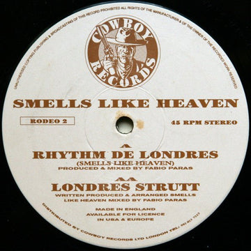 Smells Like Heaven - Rhythm De Londres (Smells Like Heaven) Vinyl Vinly Record