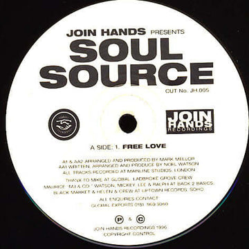 Soul Source - Free Love Vinyl Vinly Record