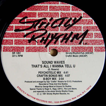 Sound Waves - Give It Up Girl / That's All I Wanna Tell U Vinyl Vinly Record
