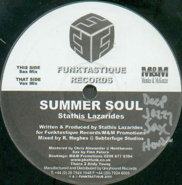 Stathis Lazarides - Summer Soul Vinyl Vinly Record