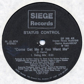 Status Control - Come Get Me If You Want Me Vinyl Vinly Record