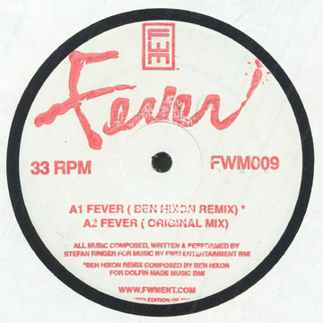 Stefan Ringer - Fever (Ltd. 300 Copies) Vinyl Vinly Record