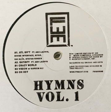 Stefan Ringer - Hymns Vol 1 (Ltd. 200 Copies) Vinyl Vinly Record