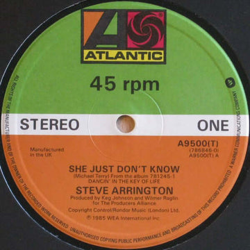 Steve Arrington - She Just Don't Know Vinyl Vinly Record