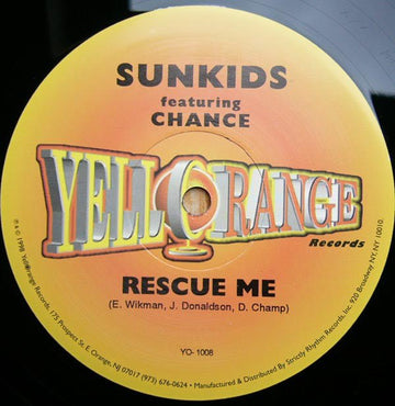 Sunkids Featuring Chance - Rescue Me Vinyl Vinly Record
