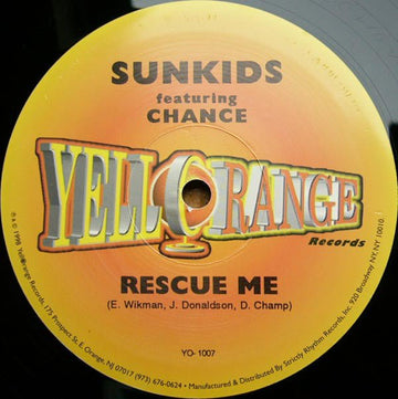 Sunkids Featuring Chance - Rescue Me Vinyl Vinly Record