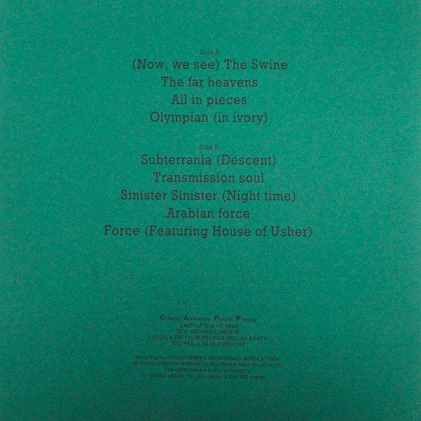 Suspiria / Midnight Configuration - Telepathy Series Ι-Κ Vinyl