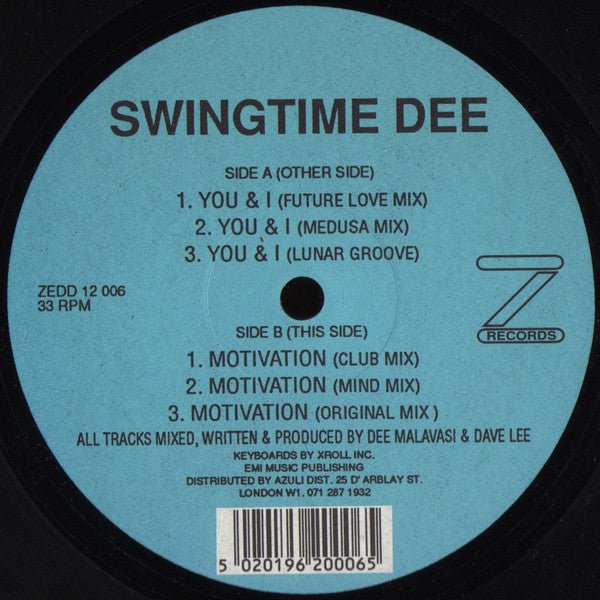Swingtime Dee - You & I / Motivation Vinyl