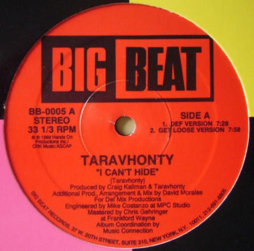 Taravhonty - I Can't Hide Vinyl Vinly Record
