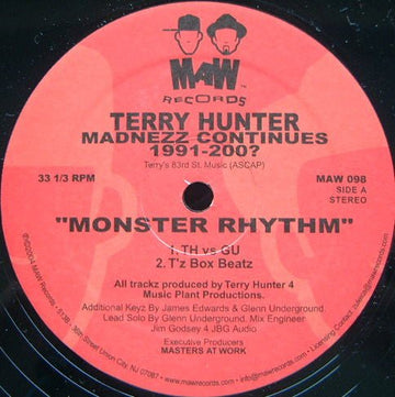 Terry Hunter - Madnezz Continues 1991 - 200? Vinyl Vinly Record