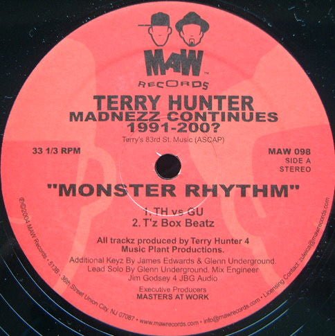 Terry Hunter - Madnezz Continues 1991 - 200? Vinyl