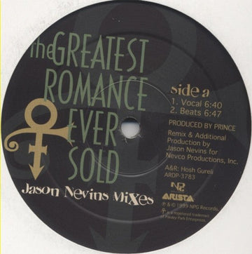 The Artist (Formerly Known As Prince) - The Greatest Romance Ever Sold (Jason Nevins Mixes) Vinyl Vinly Record