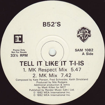 The B - 52's - Tell It Like It T - I - Is Vinyl Vinly Record