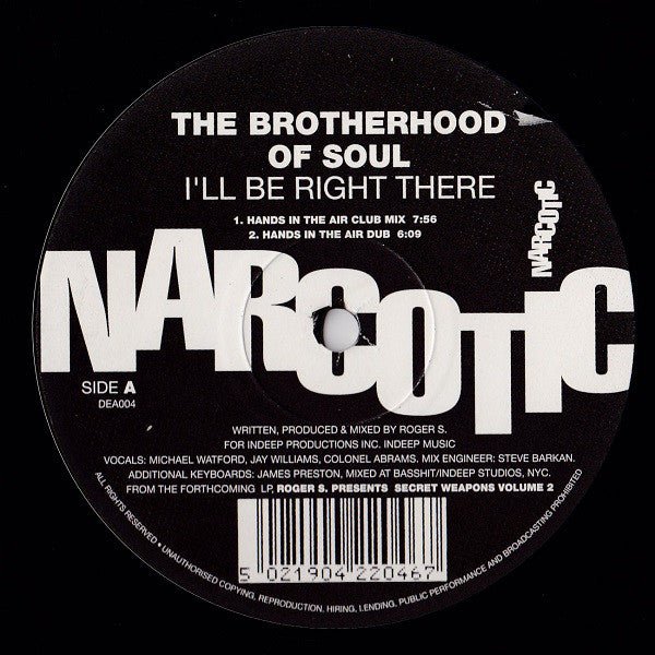 The Brotherhood Of Soul - I'll Be Right There Vinyl