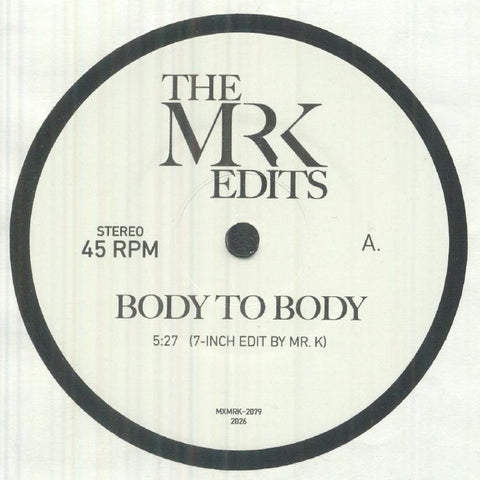 The Edits By Mr K - Body To Body Vinyl - Vinyl Record