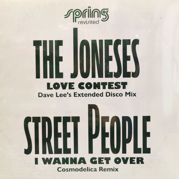 The Joneses / Street People - Love Contest / I Wanna Get Over Vinyl