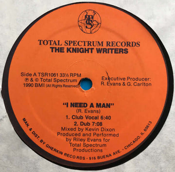 The Knight Writers - I Need A Man Vinyl Vinly Record
