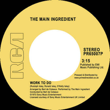 The Main Ingredient - Work to Do / Instant Love Vinyl Vinly Record