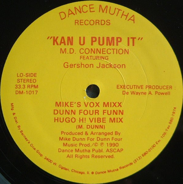 The MD Connection Featuring Gershon Jackson - Kan U Pump It Vinyl