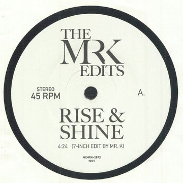 The Mr K Edits - Rise & Shine Vinyl Vinly Record