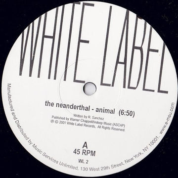 The Neanderthal - Animal Vinyl Vinly Record