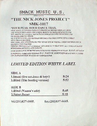 The Nick Jones Project - Imani Vinyl