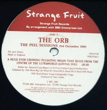 The Orb - Peel Sessions Vinyl Vinly Record